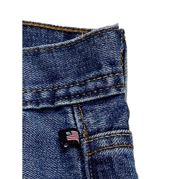 RL Polo Ralph Lauren Jeans Women Size 10 Blue Whiteny Jean Bootcut Flare - Picture 5 of 11